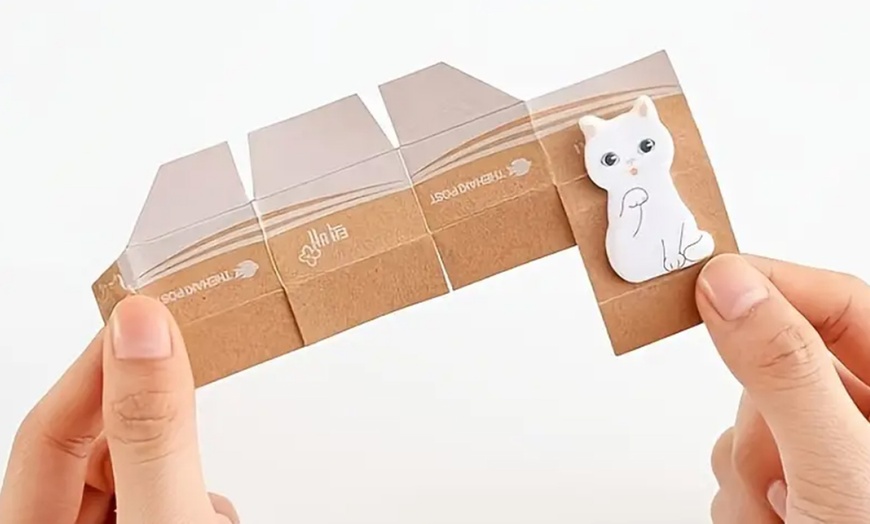 Image 3: Cat Memo Pads Sticky Notes Five-Pack