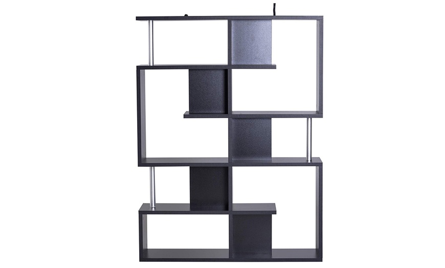 Image 9: Five-Tier S-Shape Bookshelf