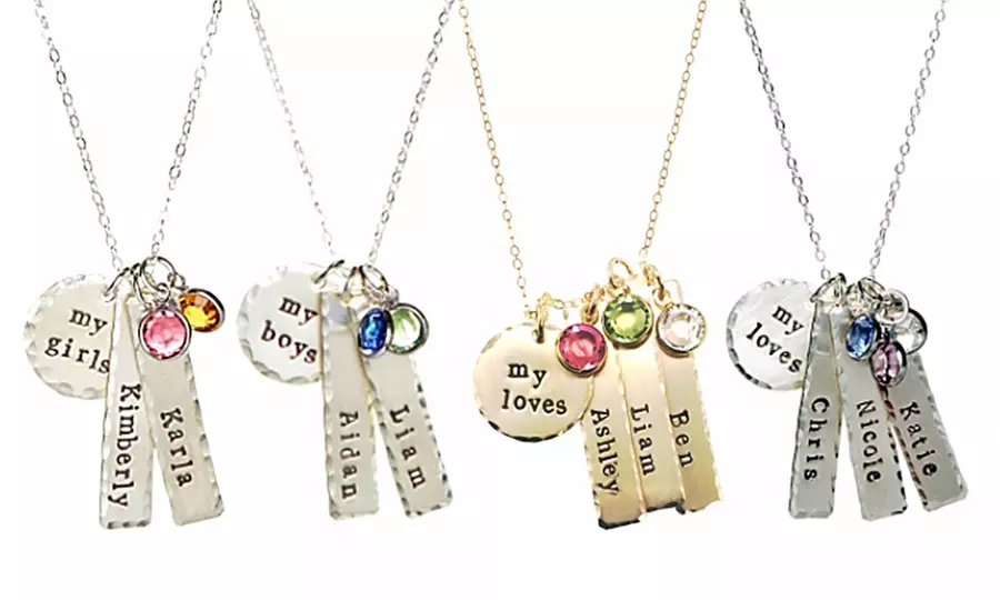 Engraved Necklace Made with Swarovski Elements from ByHannahDesign (Up to 55% Off) - Primary Image
