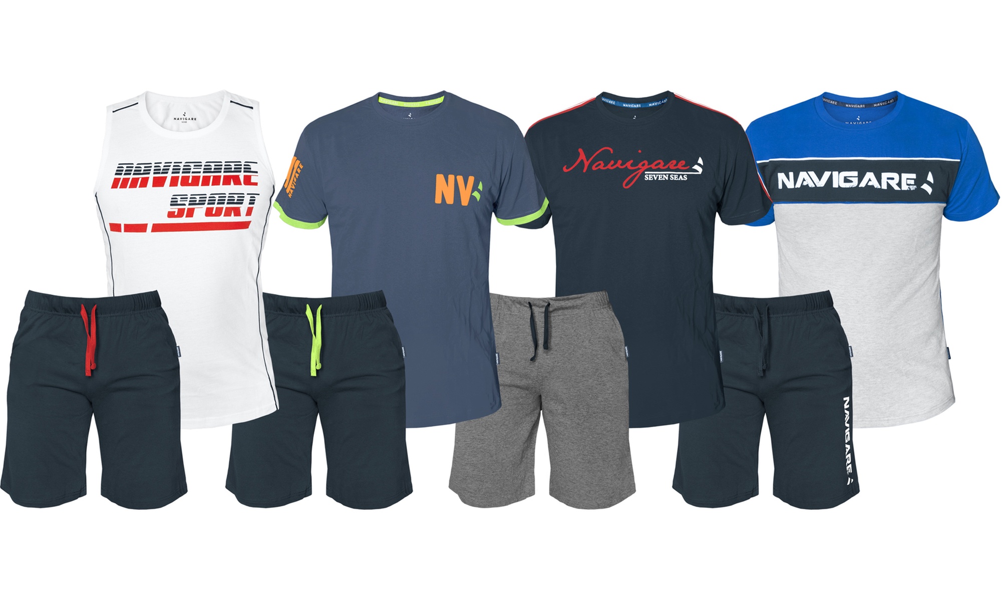 Pigiama completo homewear da uomo Navigare in cotone