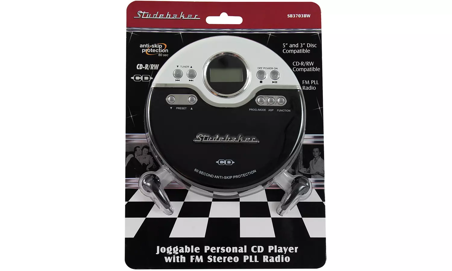 Studebaker Joggable Personal CD Player with FM PLL Radio - Second Medium