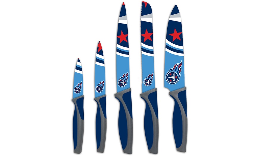 Image 81: The Sports Vault NFL Kitchen Knife Set (5-Piece)