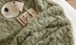 Thickened Coral Lamb Fleece Sofa Blanket