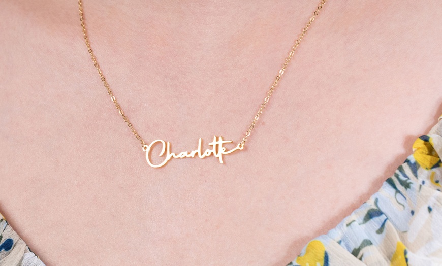 Image 1: One or Two Pieces of Custom Name Necklace from Justyling