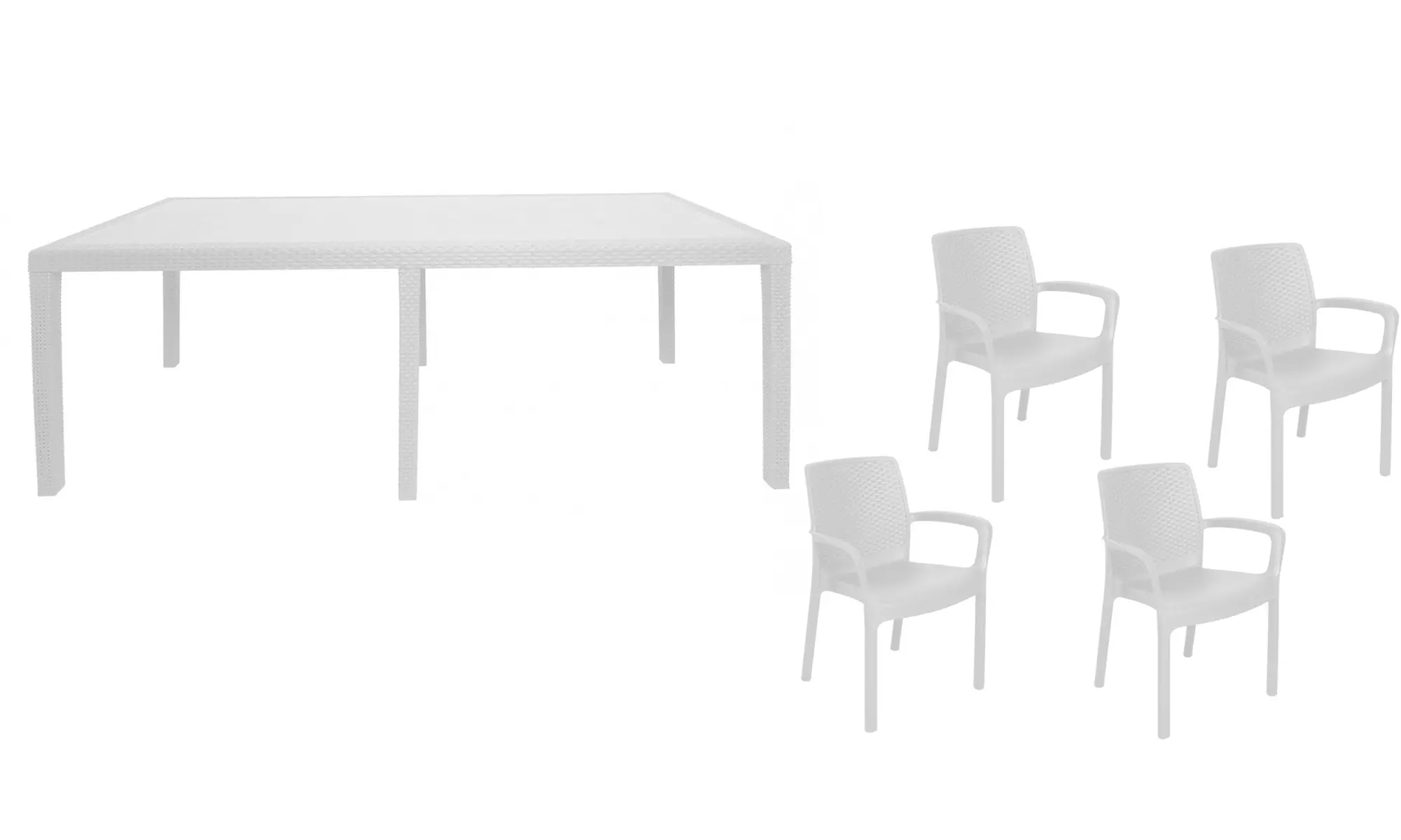 Tavolo allungabile da esterno con 4 sedie