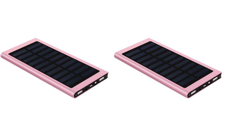 Image 7: Solar Panel Power Bank 10000mAh