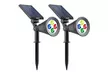 1, 2 ou 4 projecteurs solaires 2en1 Spiky 4 LED multicolores - Second Medium
