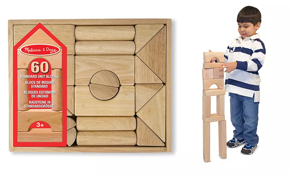 Melissa & Doug Standard Unit Block Set (60-Piece) - Second Medium