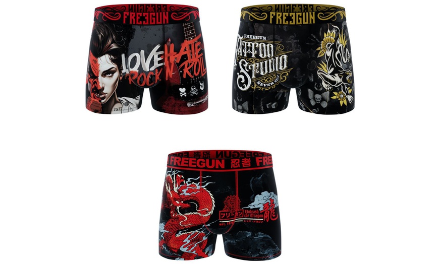 Image 9: Lot de 3, 4 ou 5 boxers pour homme en microfibre Freegun