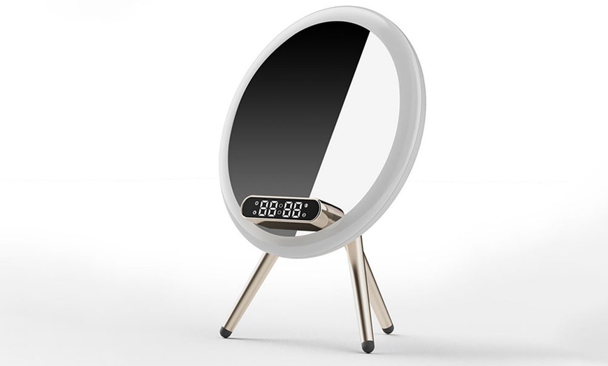 Image 3: Smart Wireless Charging Bluetooth Audio Makeup Mirror