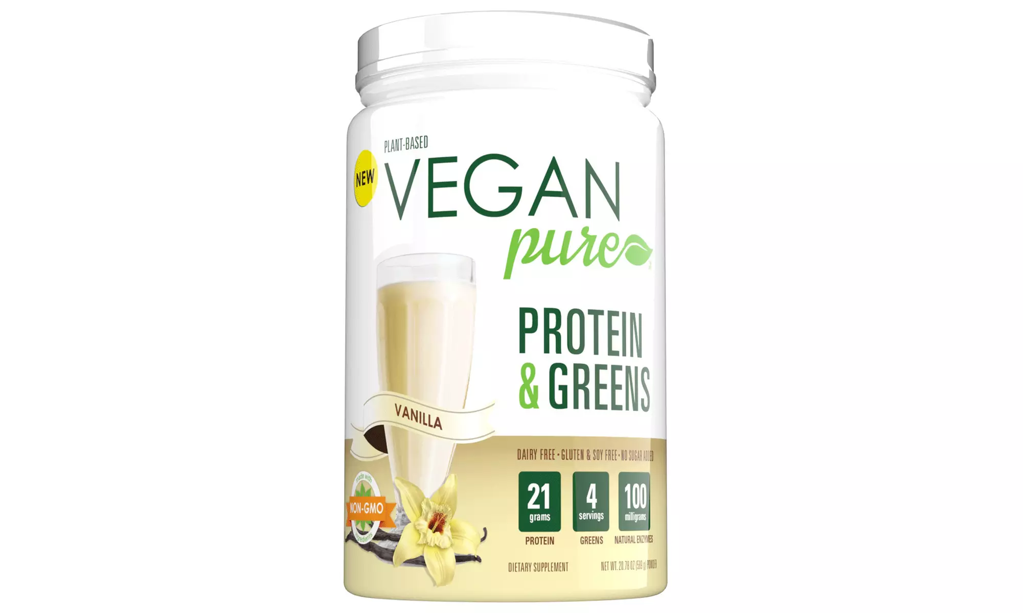 Vegan Pure Protein & Greens Powder (1.2lb.) - Second Medium