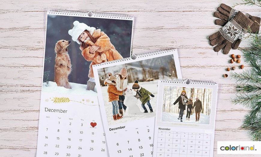 Image 1: Personalised Photo Calendar in A4, A3 and XL format from Colorland