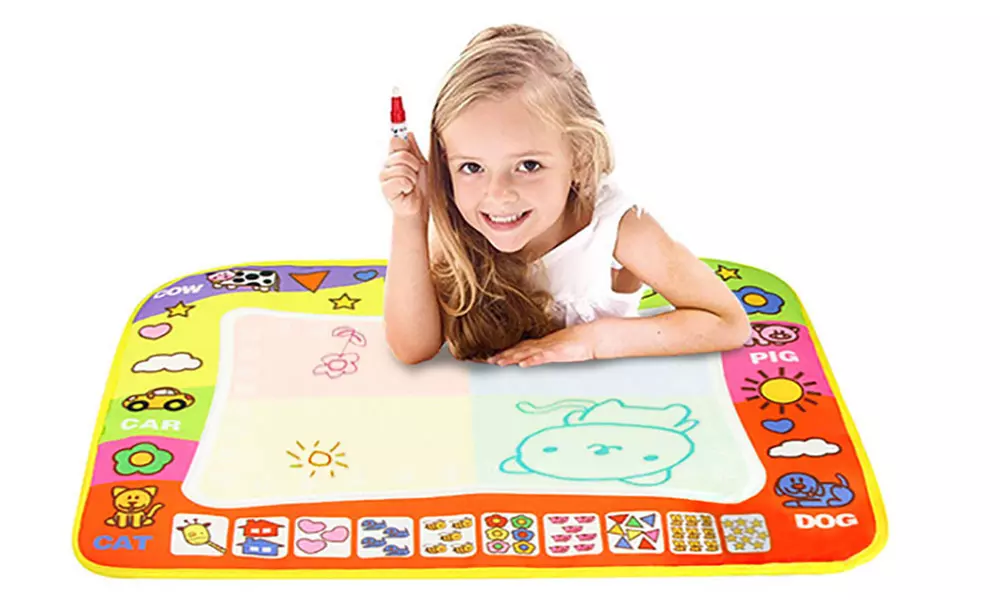 1x oder 2x Kritzel-Matte zum Bemalen mit 2 wasserlöslichen Stiften - Primary Image