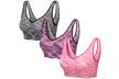 Blu Apparel Three and Nine Pack Marl Comfort Seamless Bras - Second Medium