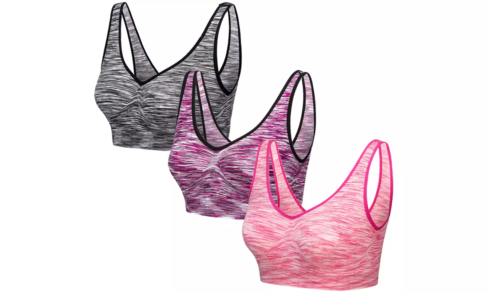 Blu Apparel Three and Nine Pack Marl Comfort Seamless Bras
