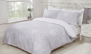 Pieridae Decorative Hearts Reversible Duvet Set