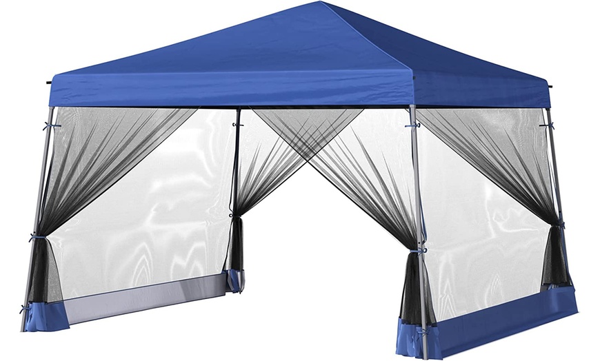 Image 10: Outsunny Outdoor Adjustable Pop-Up Gazebo Canopy 