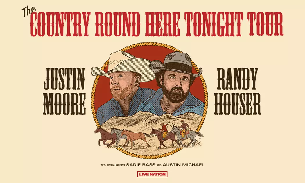 Justin Moore & Randy Houser: The Country Round Here Tonight Tour on September 5 at 7 p.m. - Primary Image