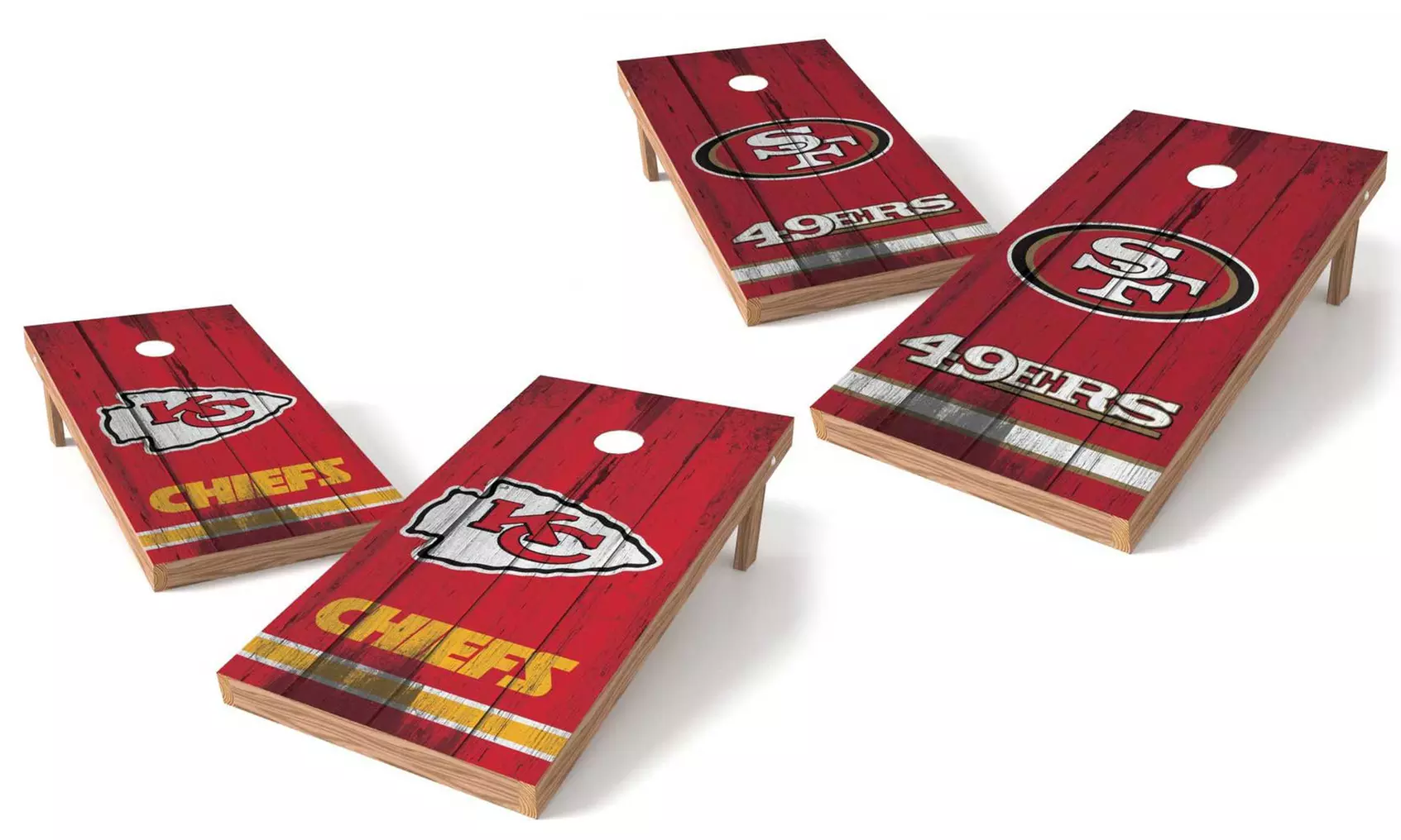 Wild Sales NFL ProLine Tournament 2'x4' Vintage Cornhole Tailgate Toss Game - Primary Image