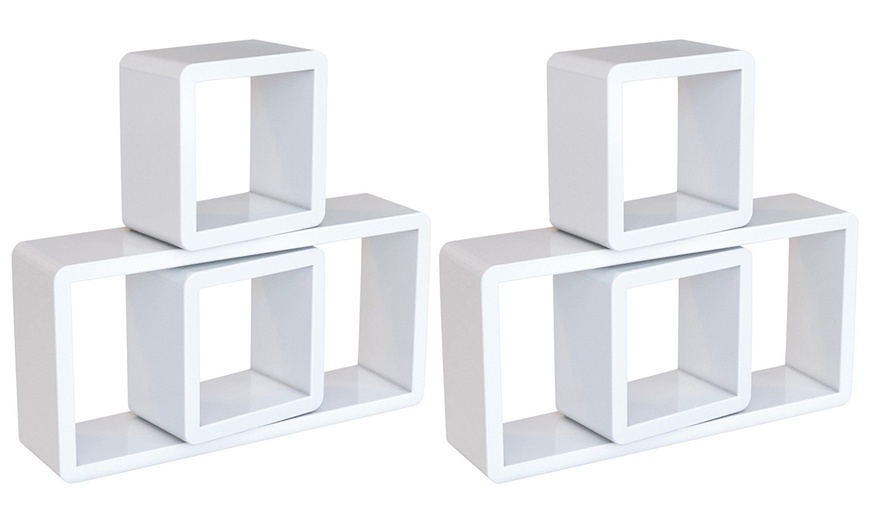 Image 2: Floating Cube Shelves Set