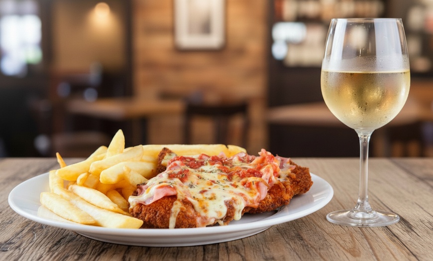 Image 2: Chicken Parmigiana w/ Pint of Beer, Wine, or Soft Drink – 1, 2, or 4 