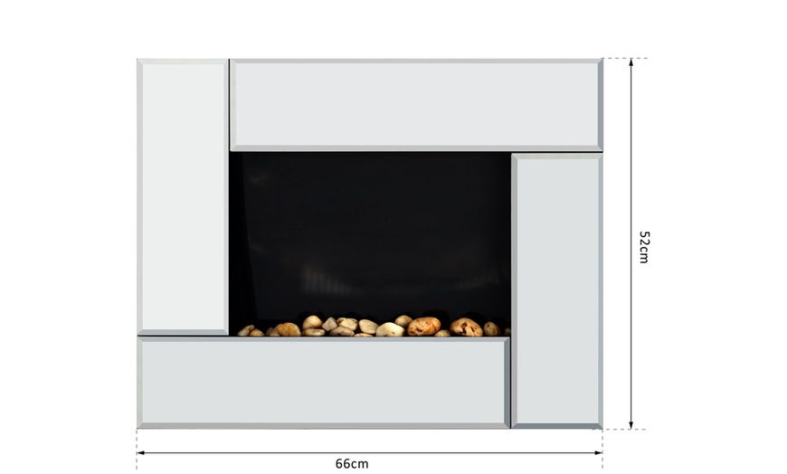 Image 97: HomCom Indoor Fireplace Heater