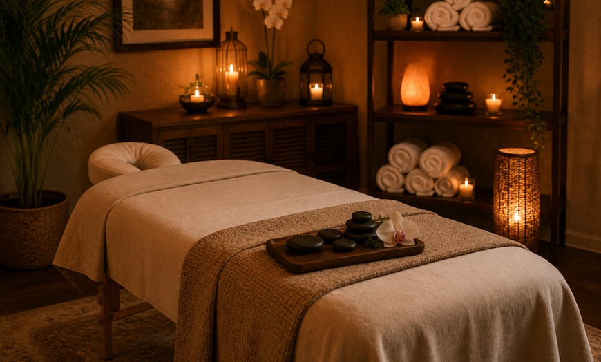 Image 2: 60- or 75-Min Therapeutic Massage with Hot Stone