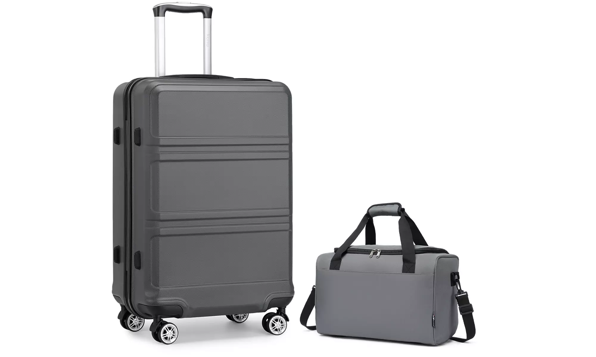 KONO 4er-Set Reisegepäck mit 3 Hartschalenkoffern inkl. Reisetasche