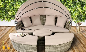 Sun Island Rattan-Effect Daybed 160cm