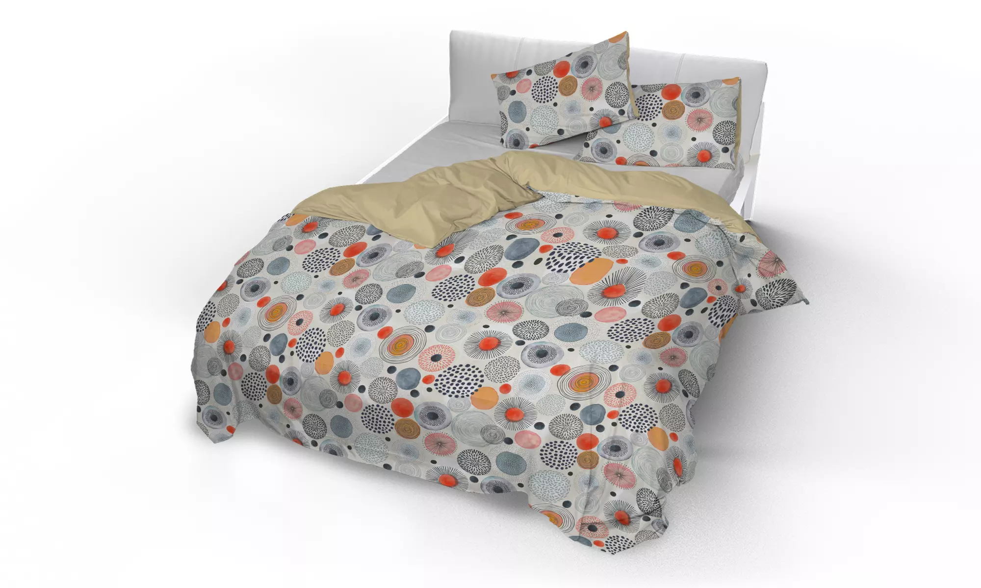 Ensemble de literie fantaisie, effet "peau de pêche"