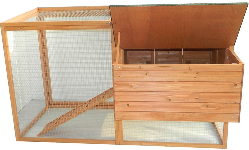 Image 4: Pawhut Wooden Chicken Coop