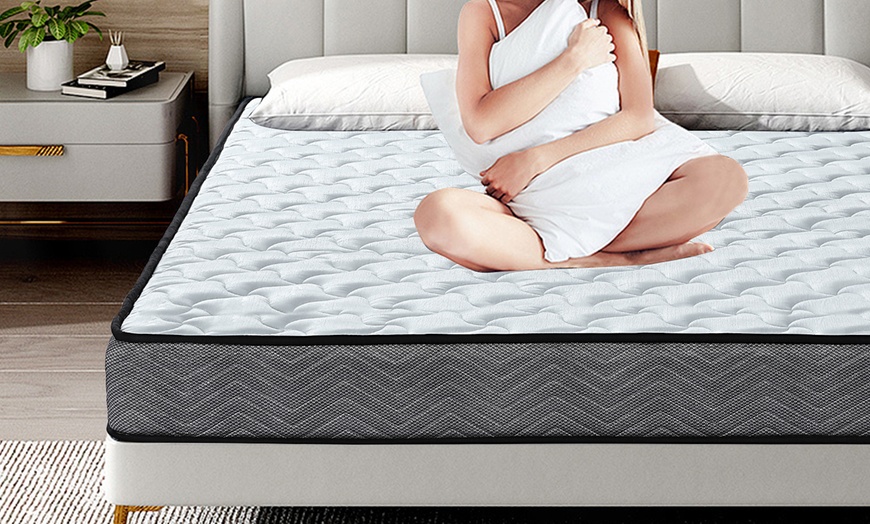 Image 12: Memory Foam Quilted Sprung Mattress