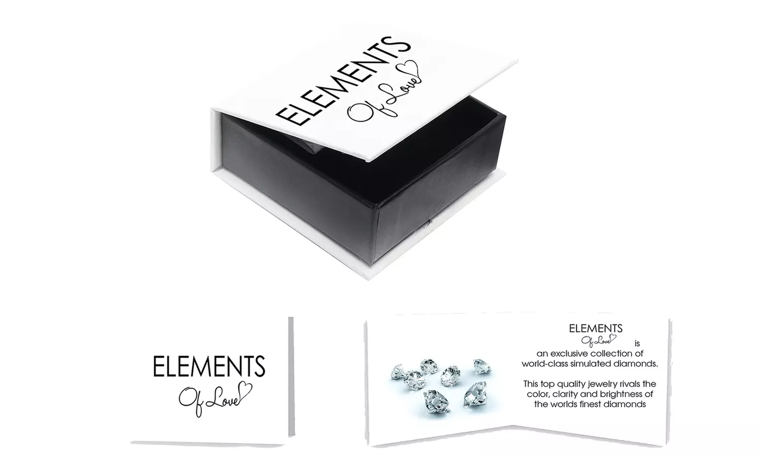 Round Halo Pendant and Earrings Made with Swarovski Crystals - Second Medium