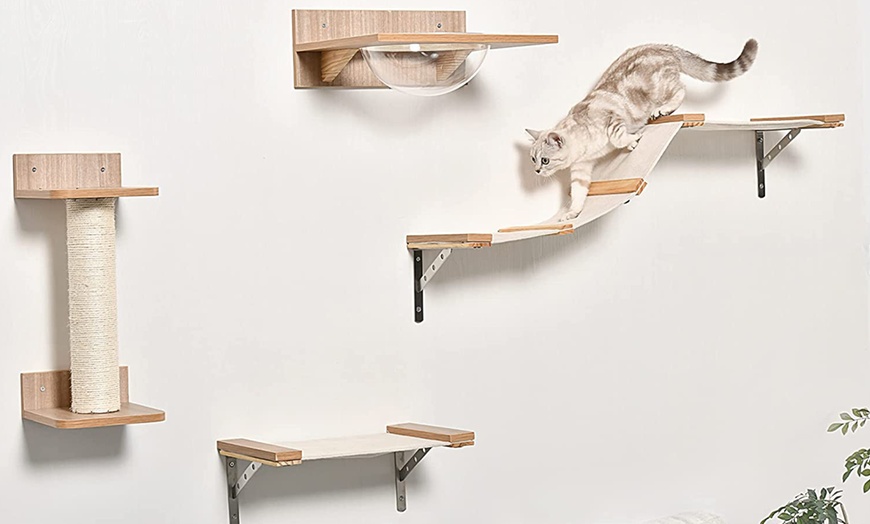 Pawhut Cat Activity Shelf | Groupon