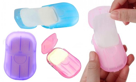 Fino a 80 fogli di sapone solubile con scatola disponibili in 4 colori