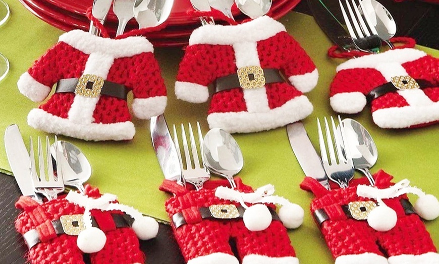 Image 1: Christmas Cutlery Holder