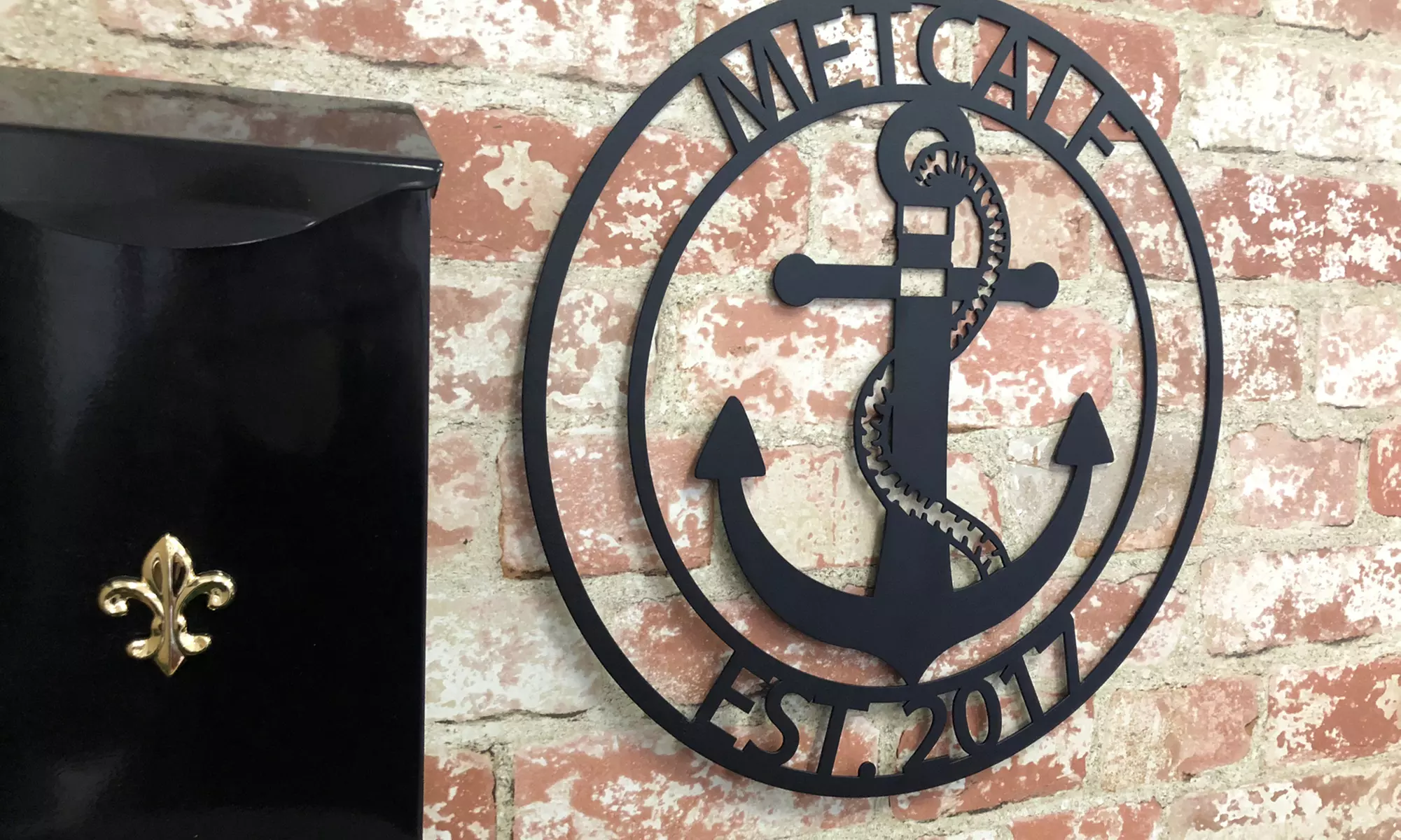 Personalized Laser-Cut Steel Family Name Anchor Sign (USA Made) from Metal Unlimited (50% Off) - Second Medium