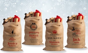 Hessian Christmas Personalised Sack from Decomatters