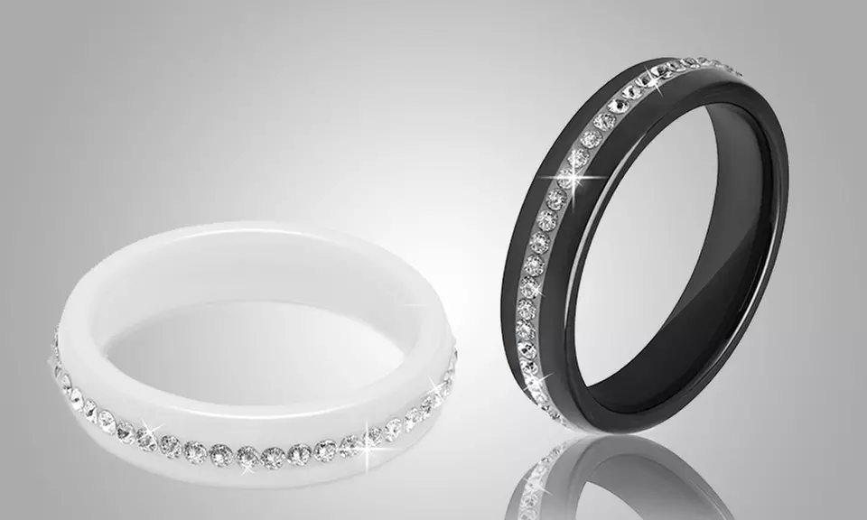 Bague céramique OMG Jewel ornée de cristaux Swarovski®, pour femme - Primary Image