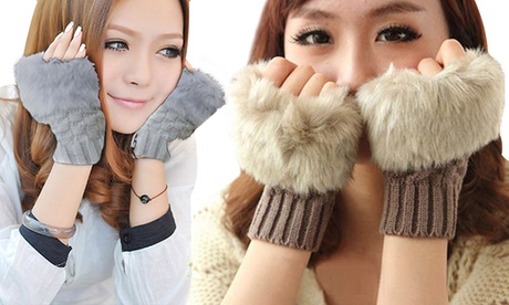 1 o 2 paia di guanti Fingerless taglia unica disponibili in 5 colori