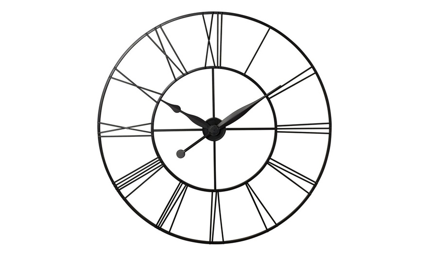 Image 2: Cut-Out Metal Large Wall Clock 