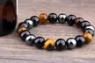 Jusqu'à 4 bracelets - Hématite, œil de tigre, et double - Second Medium