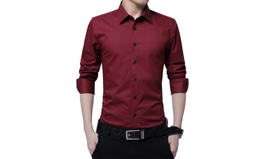 Image 3: Camicia da uomo in cotone slim fit