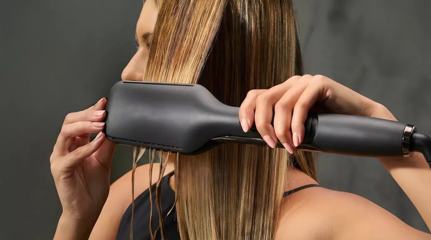 2-in-1 stijltang en haardroger met 3 temperatuurstanden - Primary Image