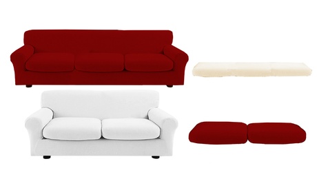 Copricuscino antimacchia per divani dove i cuscini sono separabili dal divano, disponibile in vari colori e misure