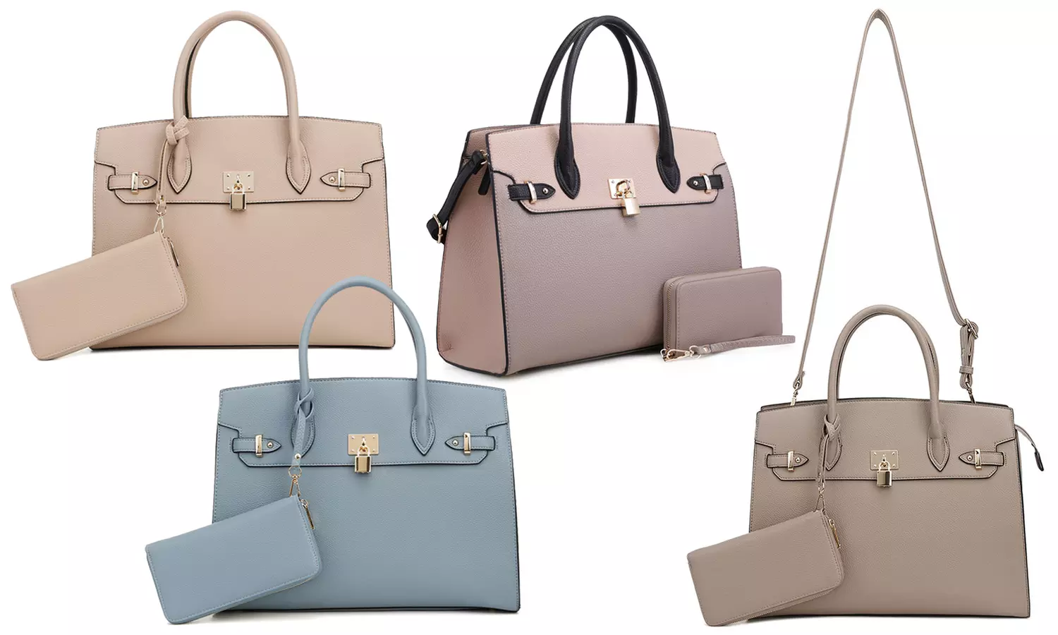 MKII Marcie Padlock Tote Purse and Wallet Set (2-Piece) - Primary Image