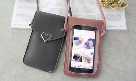 1 o 2 custodie per smartphone con finestra trasparente per usarne lo schermo, disponibili in vari colori