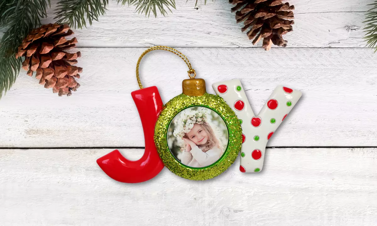 One Personalized Colorful Joy Ornament, or One Personalized Silver Year Pendant Ornament (Up to 63% Off) - Second Medium