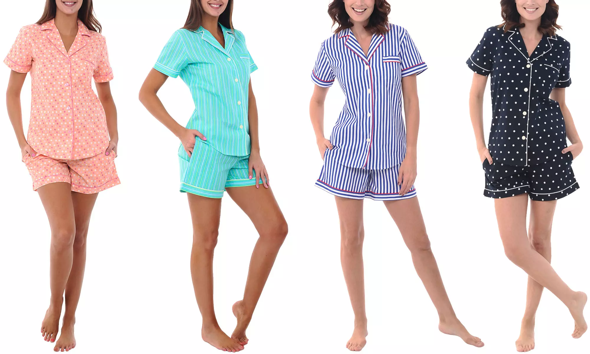 Alexander Del Rossa Women's Cotton Pajama Set. Plus Sizes Available. - Primary Image