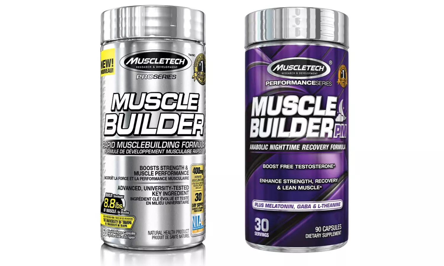 Muscletech Muscle Builder and Muscle Builder PM Dietary Supplement Set - Primary Image